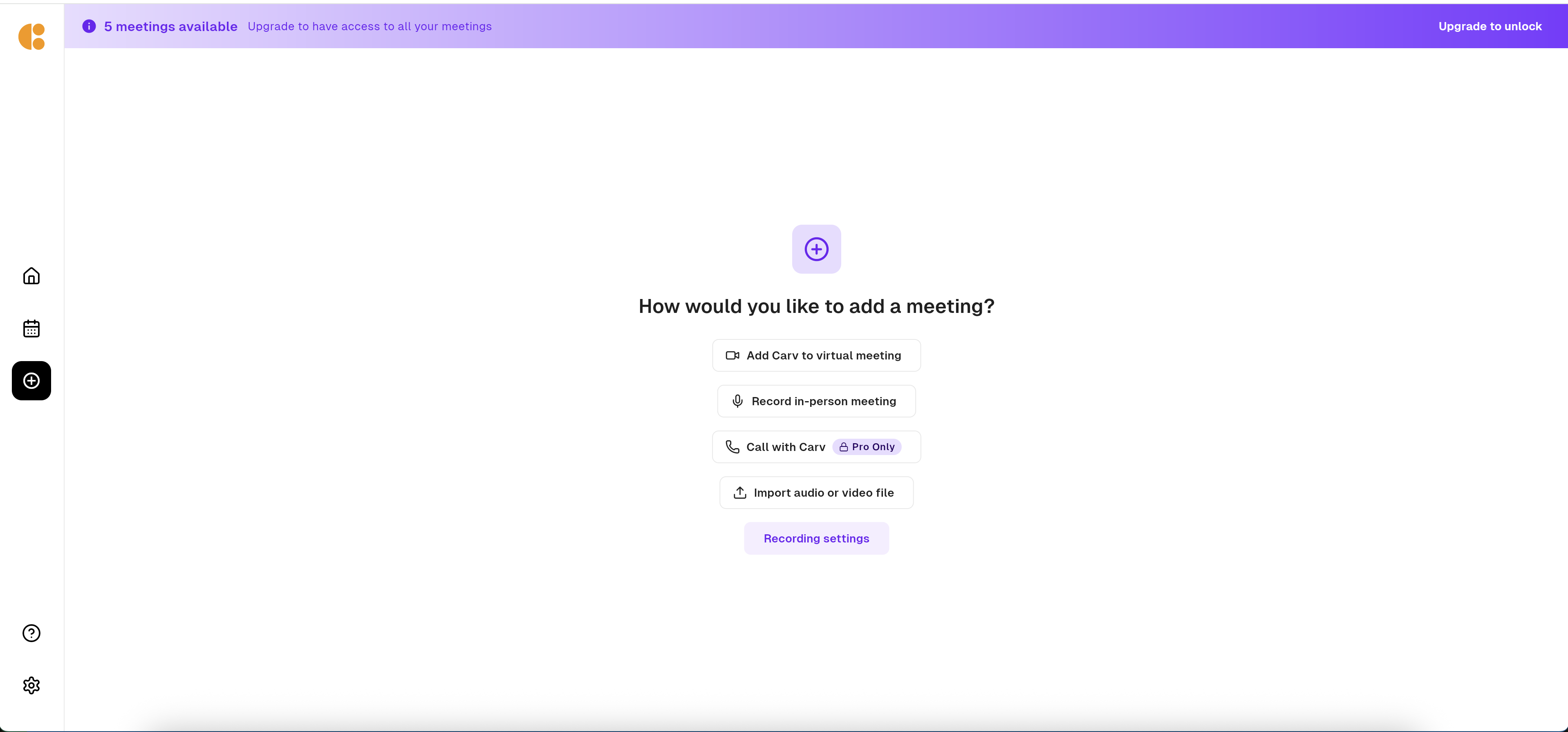 Carv Meeting Capture Workflow
