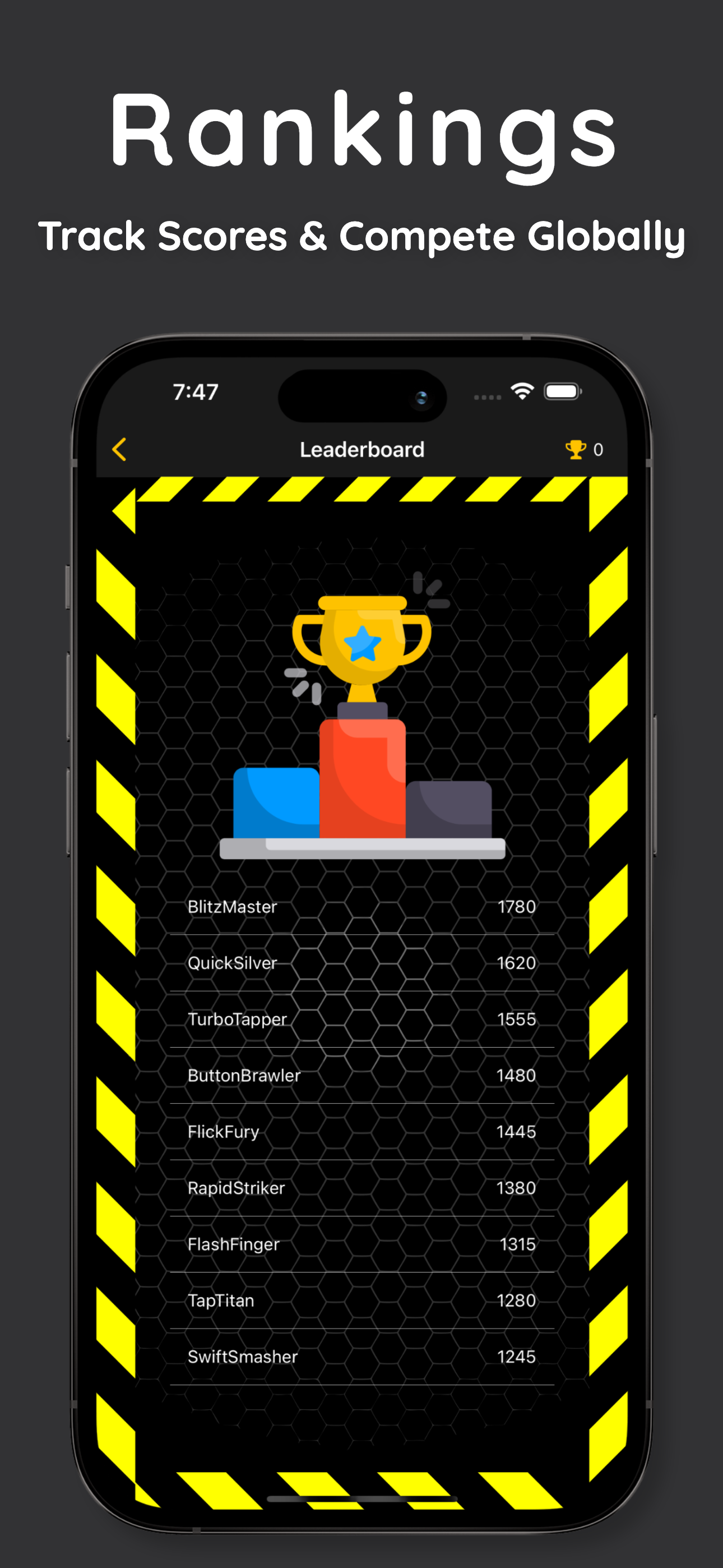 Click Defeat React Native App - Game Interface