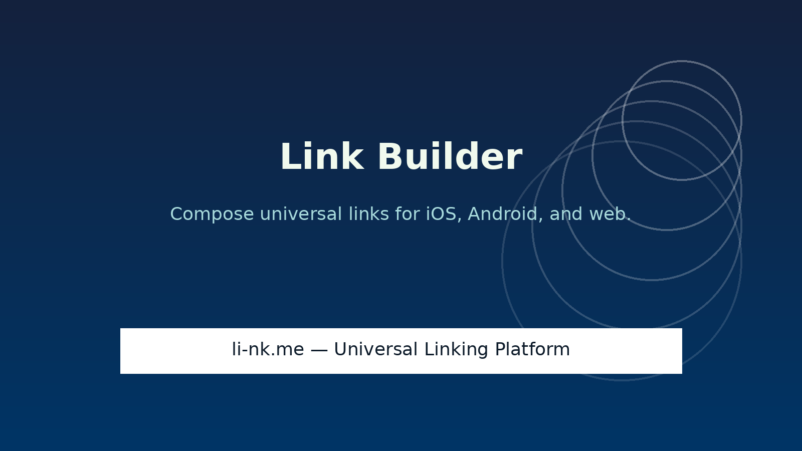 li-nk.me universal link builder interface