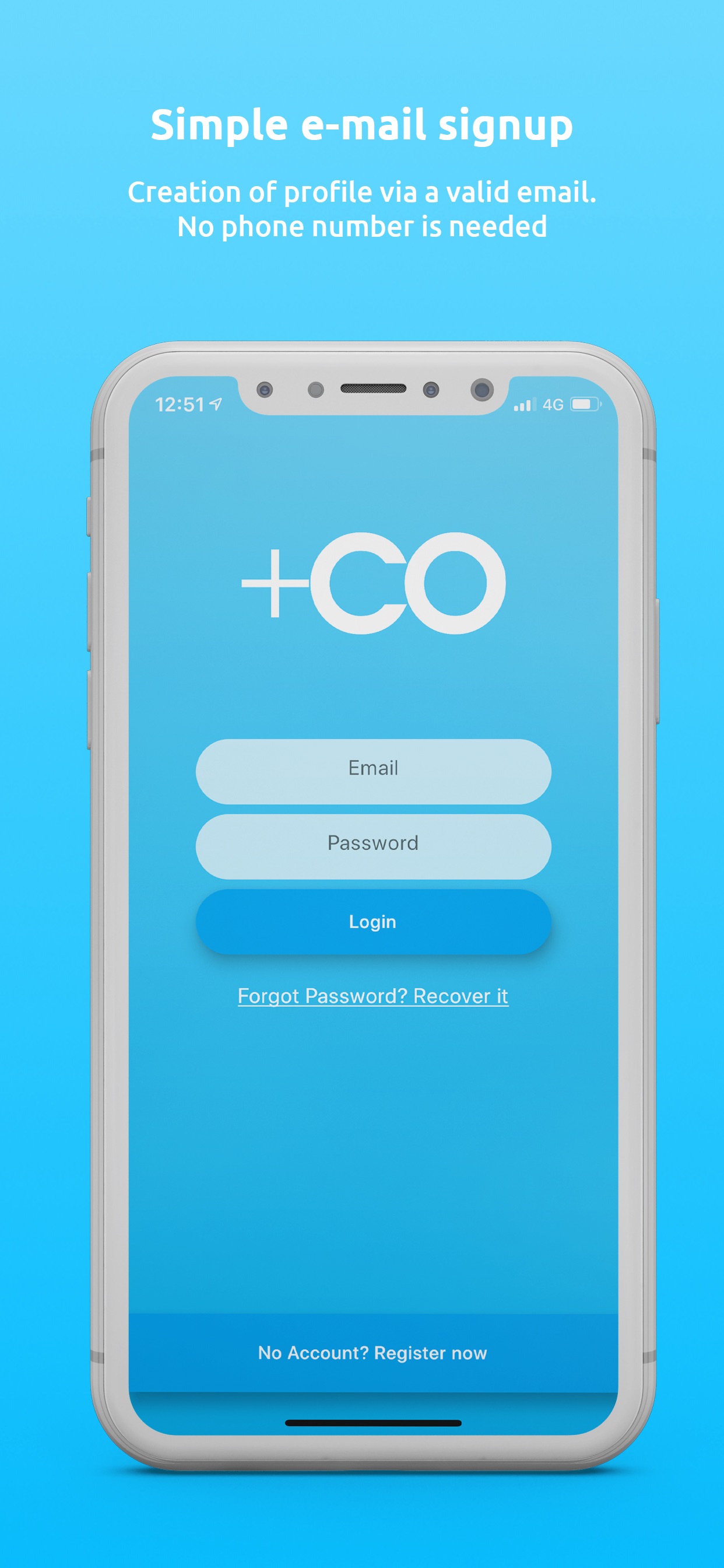 Plusco Flutter App - Main Screen