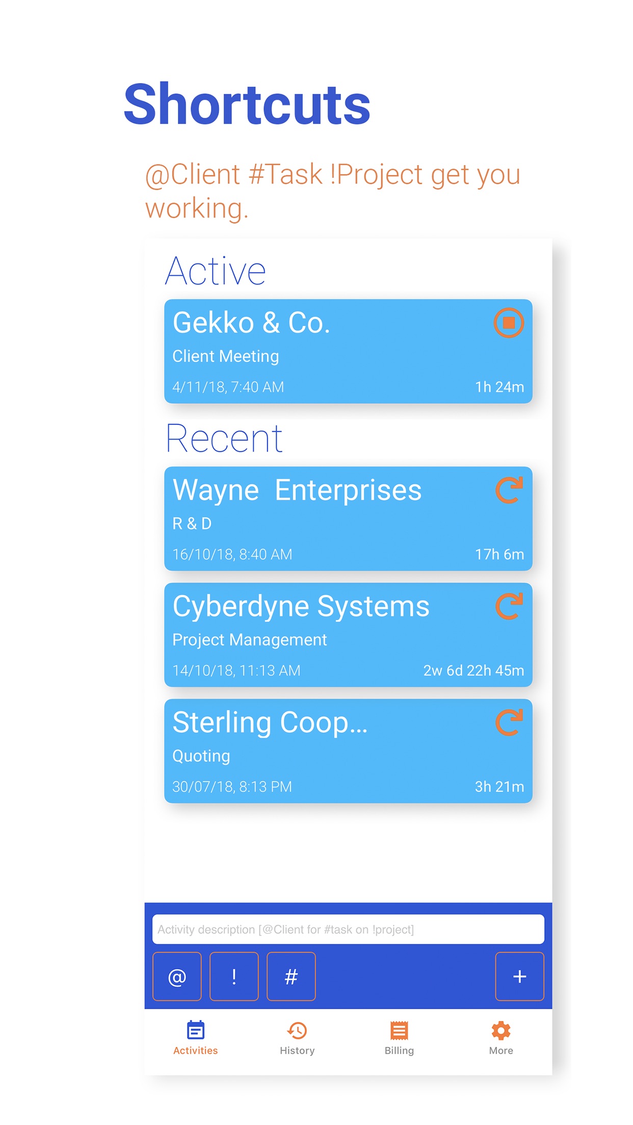 Timerush Flutter App - Main Interface