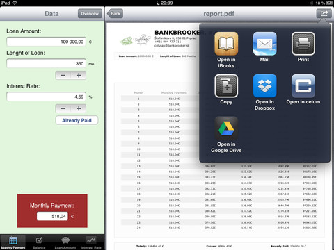 Bankbrookers Java App - Main Interface