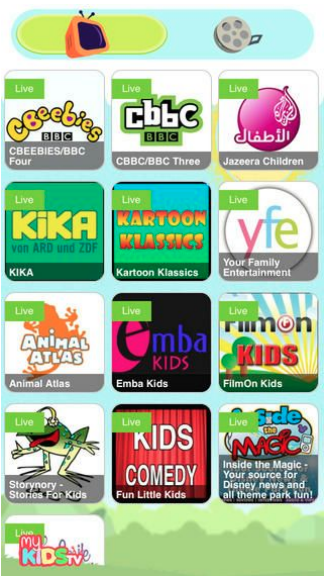 My Kids TV Objective-C App - Features