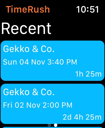 Timerush Swift App - User Experience
